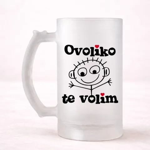 Ovoliko te volim - On - Krigla – proizvod sa printom