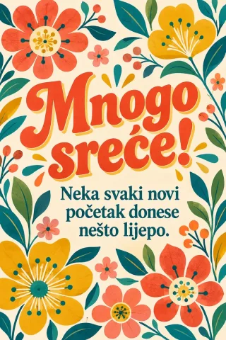 Čestitka · Mnogo sreće