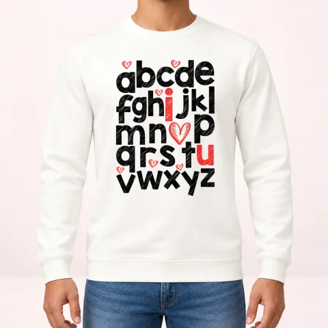 I love you - Dukserica – proizvod sa printom