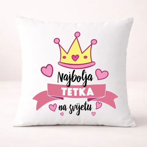Najbolja tetka na svijetu - Jastuk – proizvod sa printom