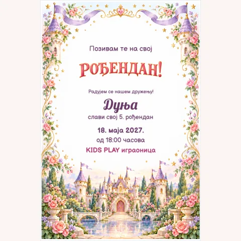 Pozivnica · Dvorac iz bajke