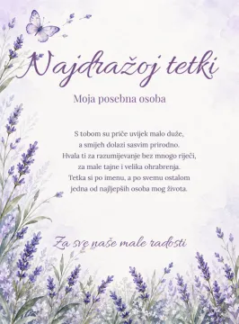 Tetka · Miris lavande · Foto staklo na proizvodu