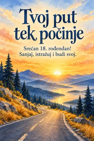 Čestitka · Tvoj put tek počinje