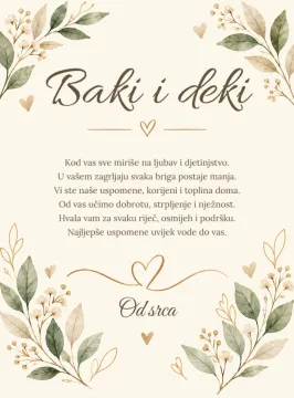 Baki i deki · Foto staklo na proizvodu