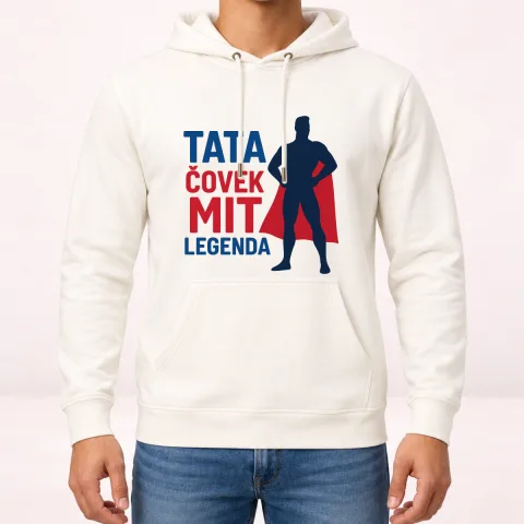 Tata covek mit legenda - Dukserica sa kapuljačom – proizvod sa printom