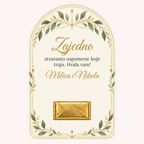 Zahvalnica · Minimalni zlatni luk