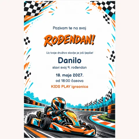 Pozivnica · Karting šampion