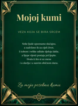 Kuma · Smaragdna veza · Foto staklo na proizvodu