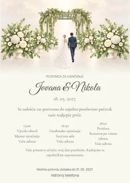 Pozivnica za vjenčanje · Zeleni šapat na proizvodu