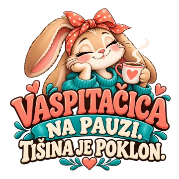 Vaspitačica na pauzi. Tišina je poklon na proizvodu