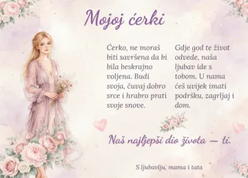 Mojoj ćerki · Najljepši dio života · Foto kamen na proizvodu