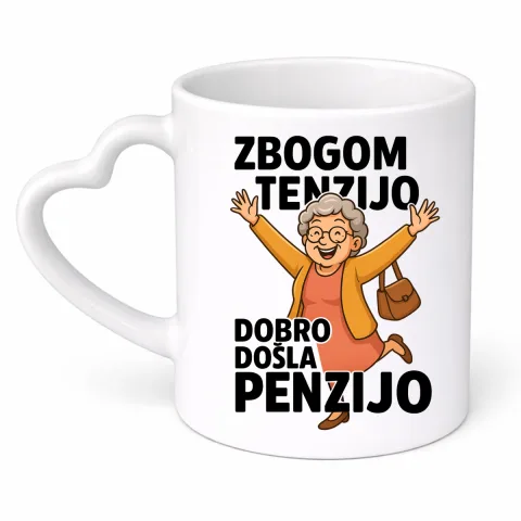 Zbogom tenzijo dobro došla penzijo 2 - Šolja srce – proizvod sa printom