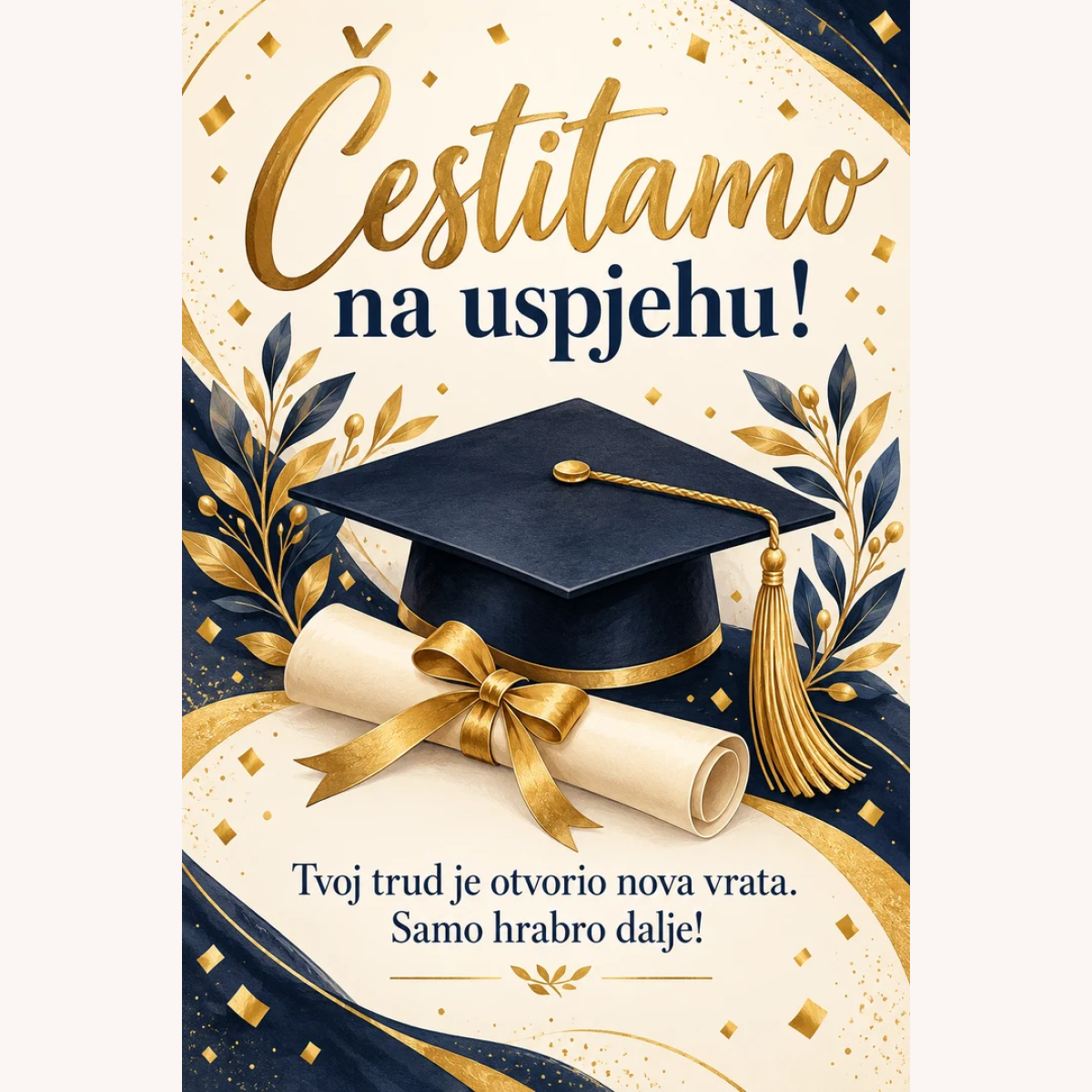 Честитка · Честитамо на успјеху - Диплома – приказ артикла