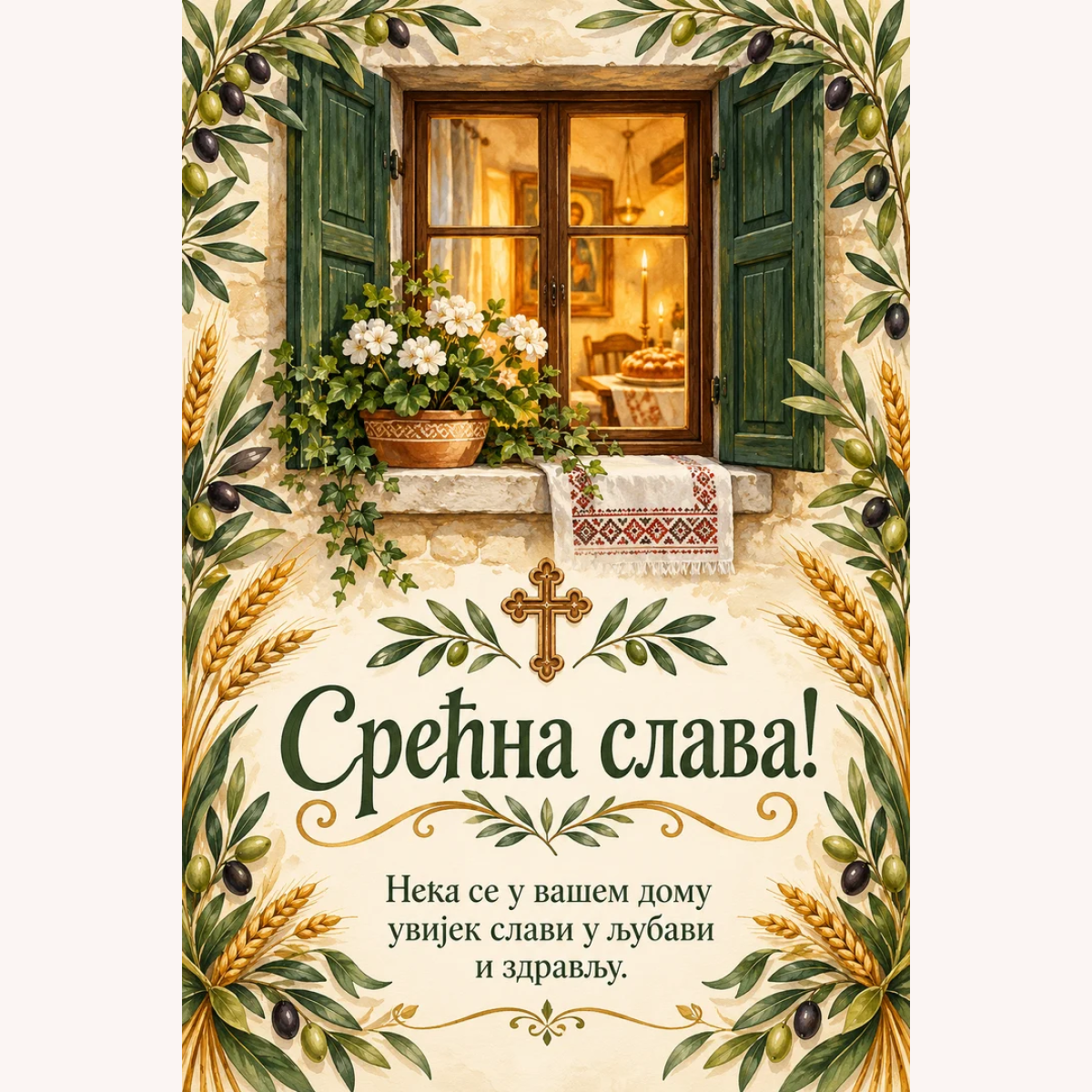 Čestitka · Срећна слава - Породични дом – prikaz proizvoda