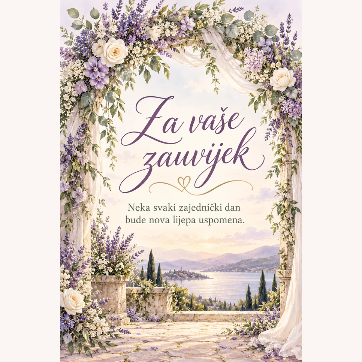 Čestitka · Za vaše zauvijek - Lavanda – prikaz proizvoda