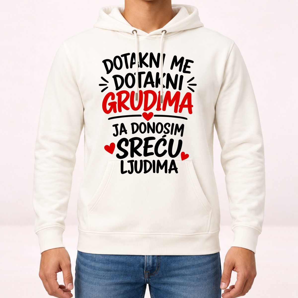 Dotakni me dotakni grudima 1 - Dukserica sa kapuljačom – prikaz proizvoda