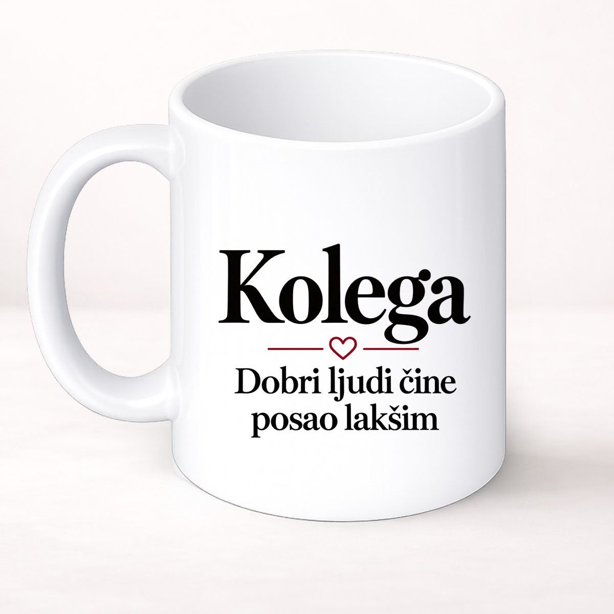 Kolega — Dobri ljudi čine posao lakšim - Šolja Classic – prikaz izdelka